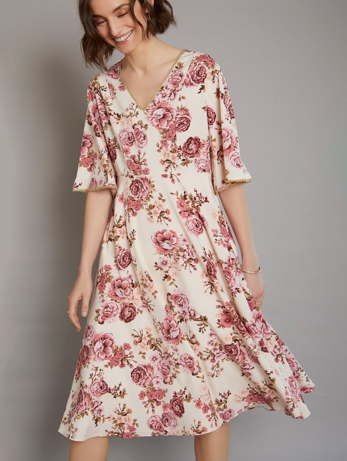 Romantisches Kleid mit Blumenprint Meisie