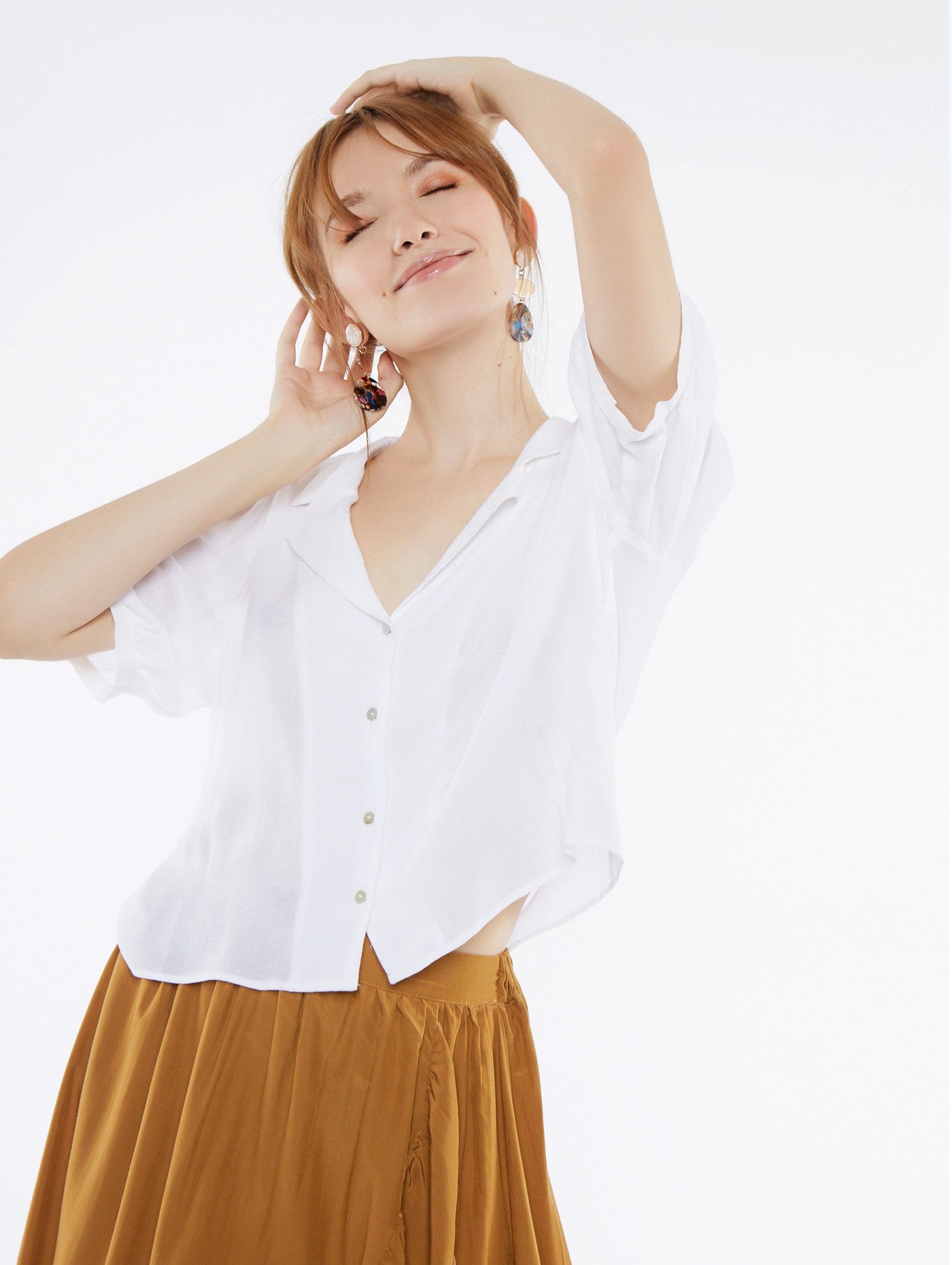 Süße Kurzarm Bluse Meisie