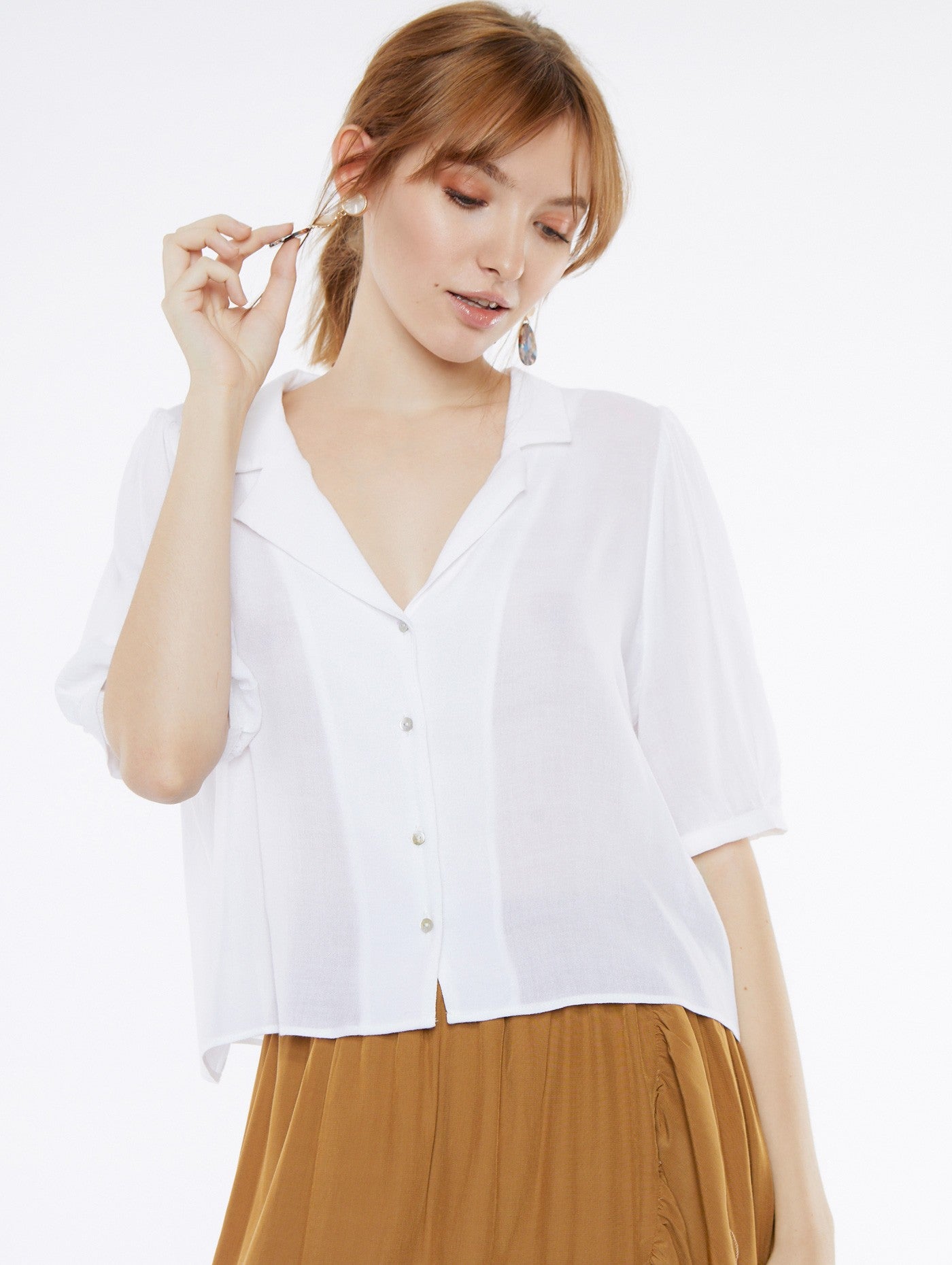 Süße Kurzarm Bluse Meisie