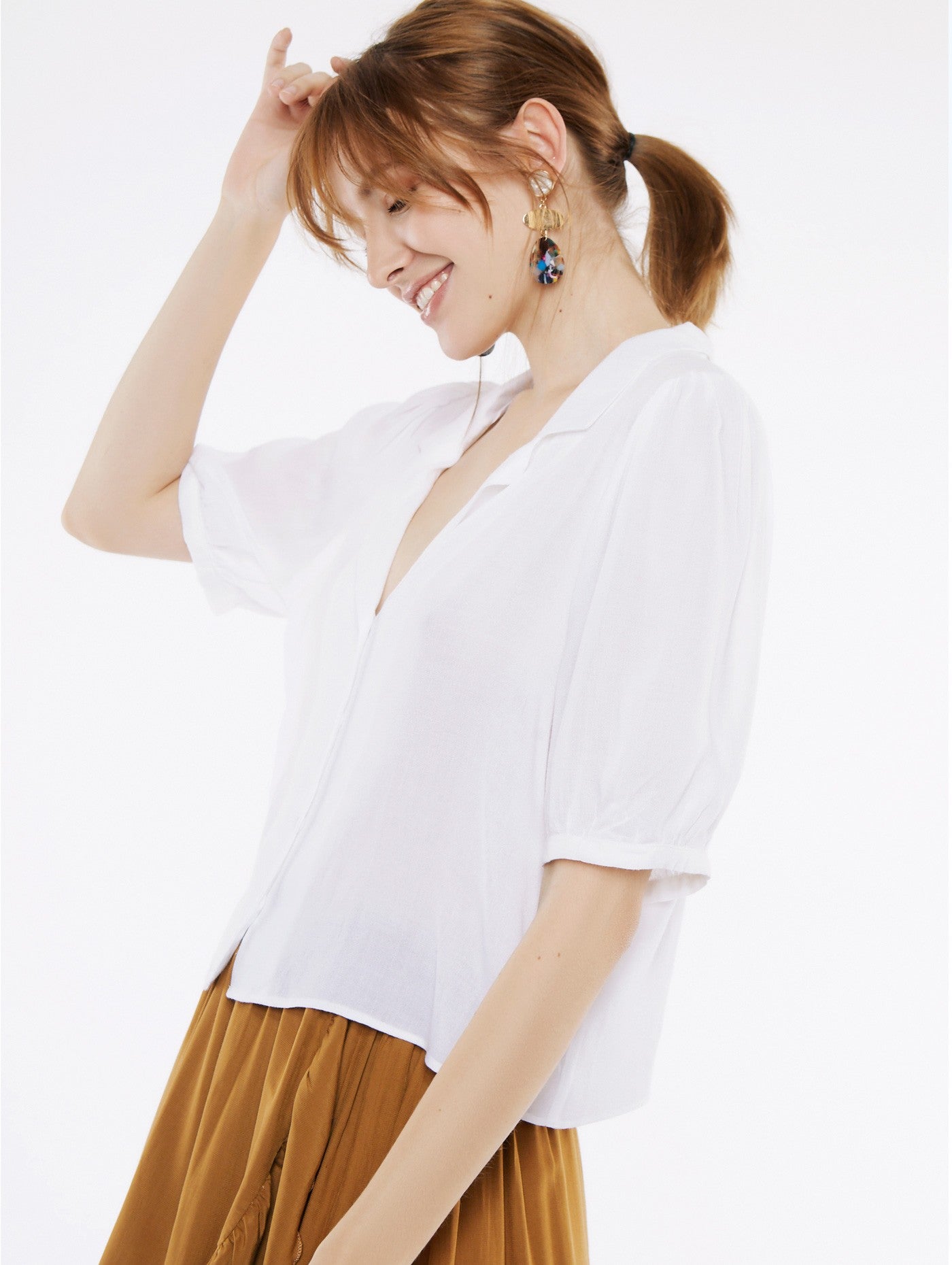 Süße Kurzarm Bluse Meisie