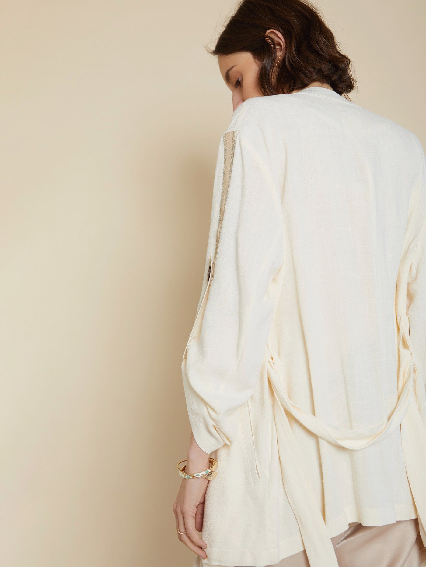 Lässige Oversize Jacke in ivory Meisie