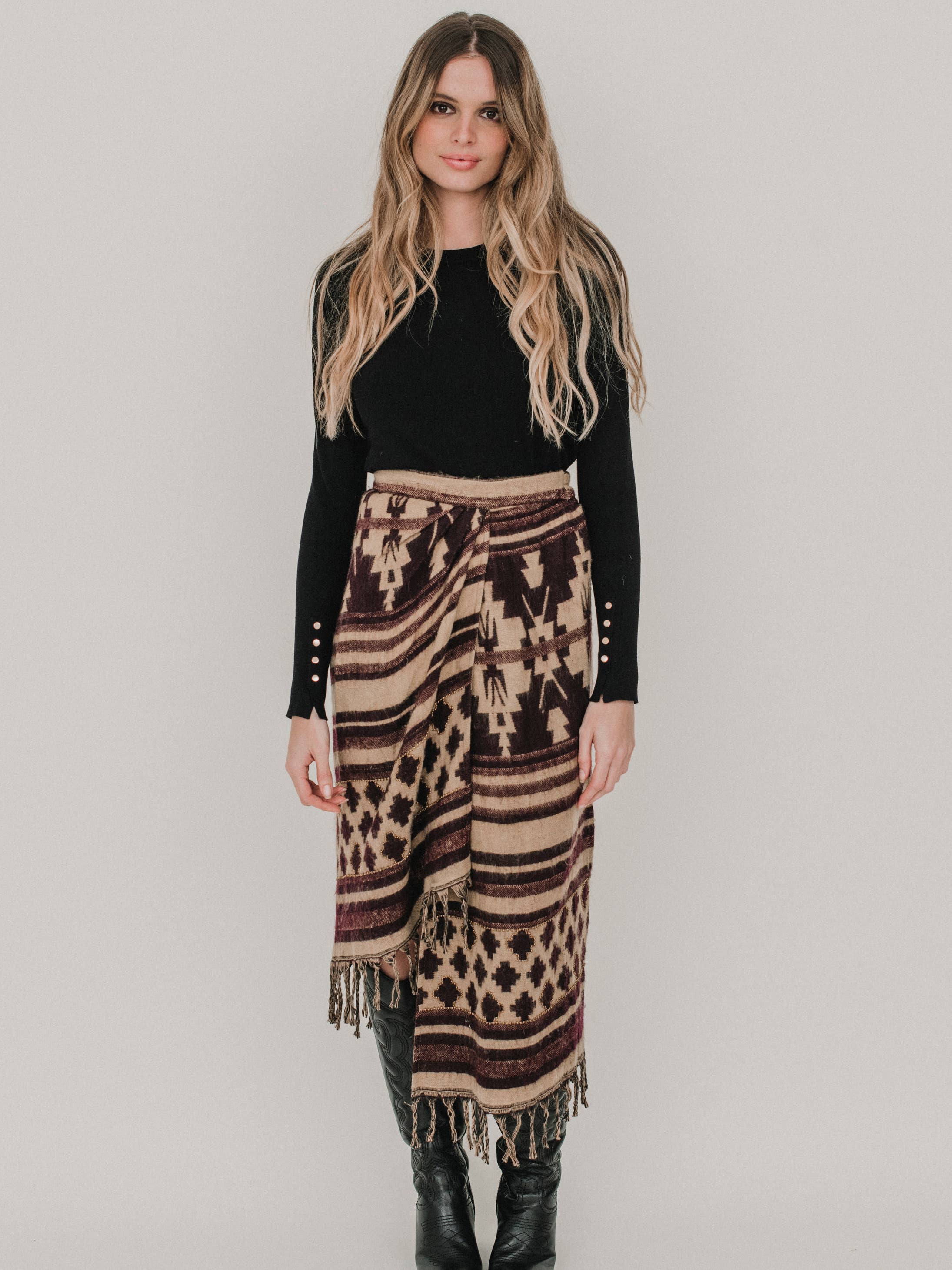 Gaucho Boho Wollrock Piti Cuiti
