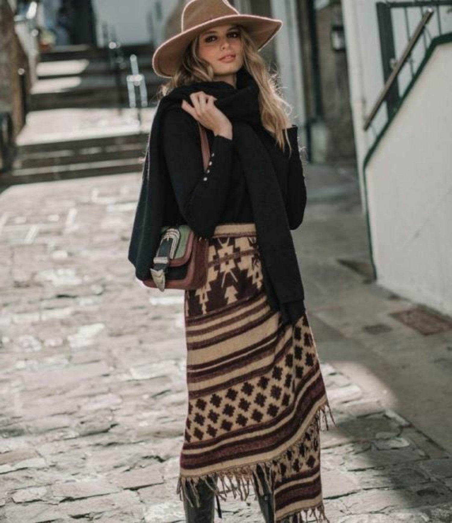Gaucho Boho Wollrock Piti Cuiti