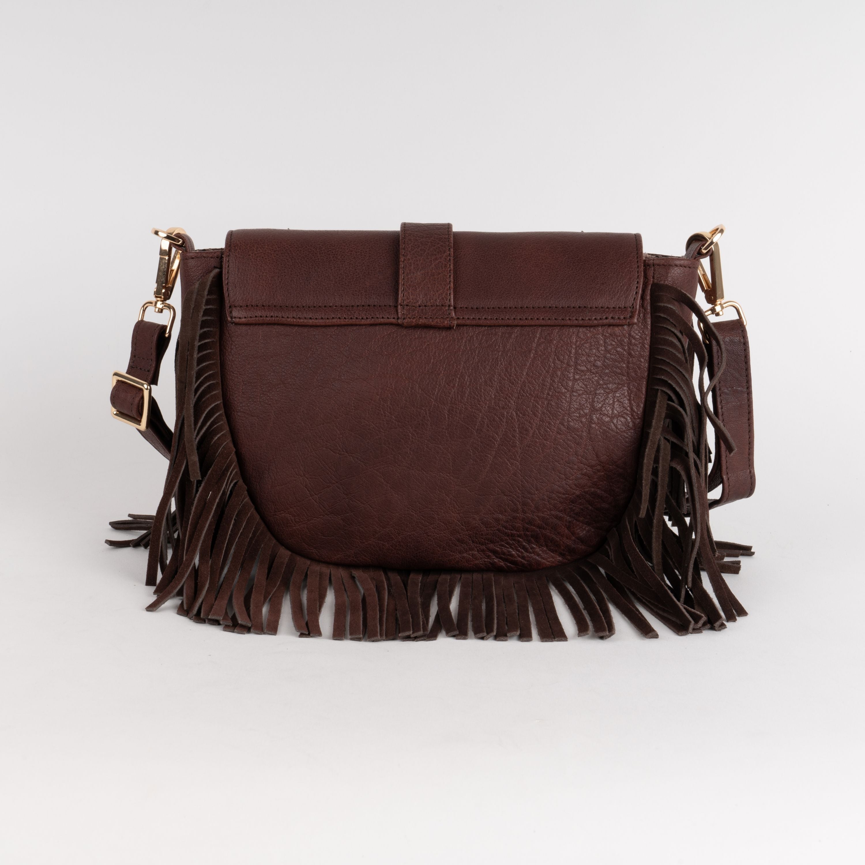 Boho Ledertasche Western Crossbody Shoulderbag braun Piti Cuiti