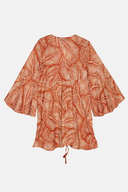 PALMENBRAUNES KURZES KLEID Piti Cuiti