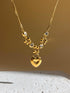 Goldene Edelstahlkette mit Herzanhänger und Zirkoniasteinen – romantisch & elegant