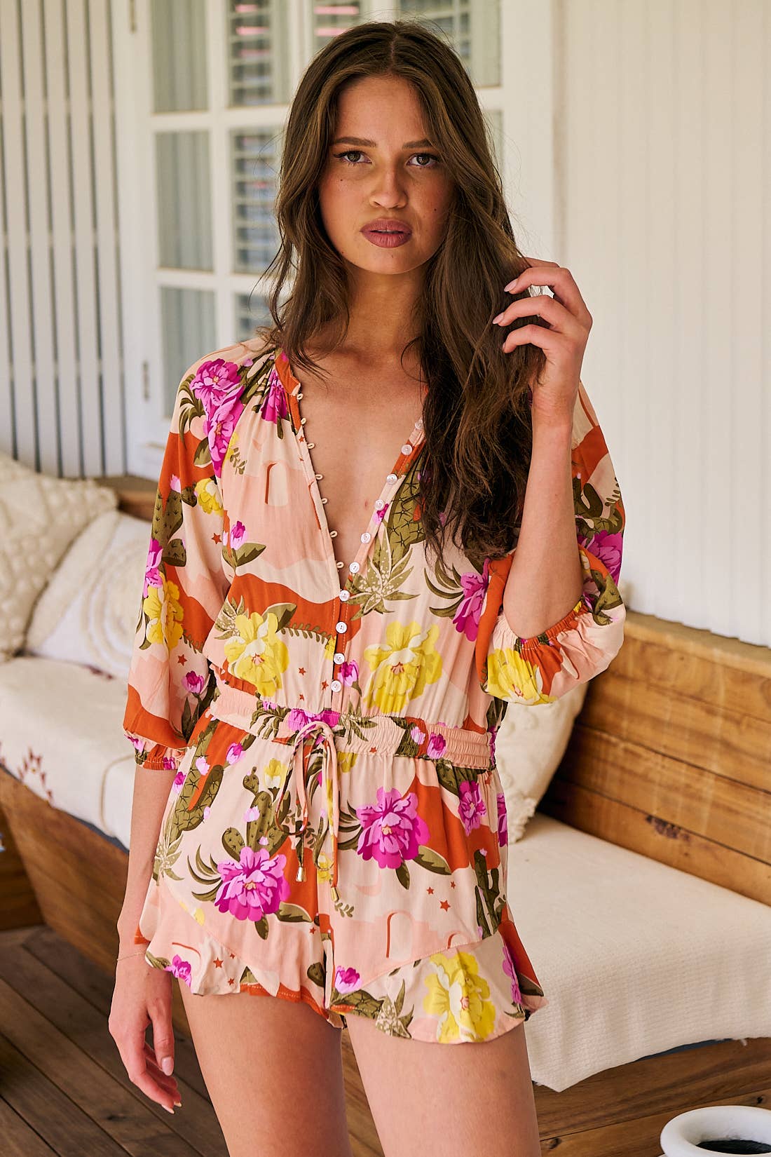 Dream Playsuit mit Agavenmuster Jaase