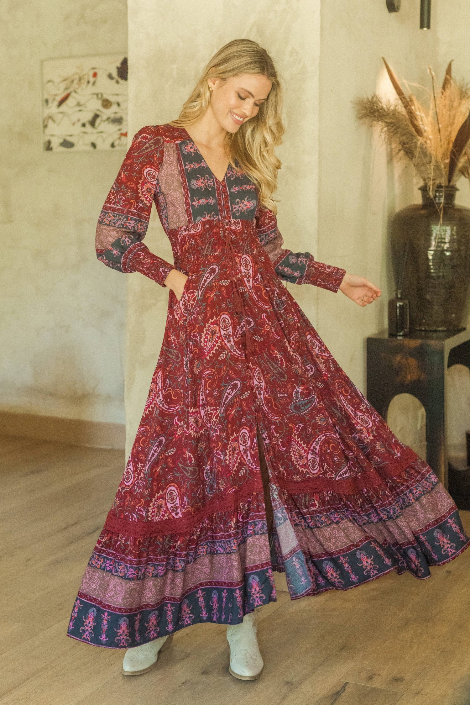 SABRINA MAXIKLEID MIT SADIES-PRINT Jaase