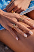 Golden Nomad – Breiter, 18K vergoldeter Edelstahlring mit Boho-Ornamenten und Cut-Out-Design