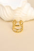 Golden Wave – 18K vergoldeter Cut-Out-Ring mit wellenförmigem Design, größenverstellbar