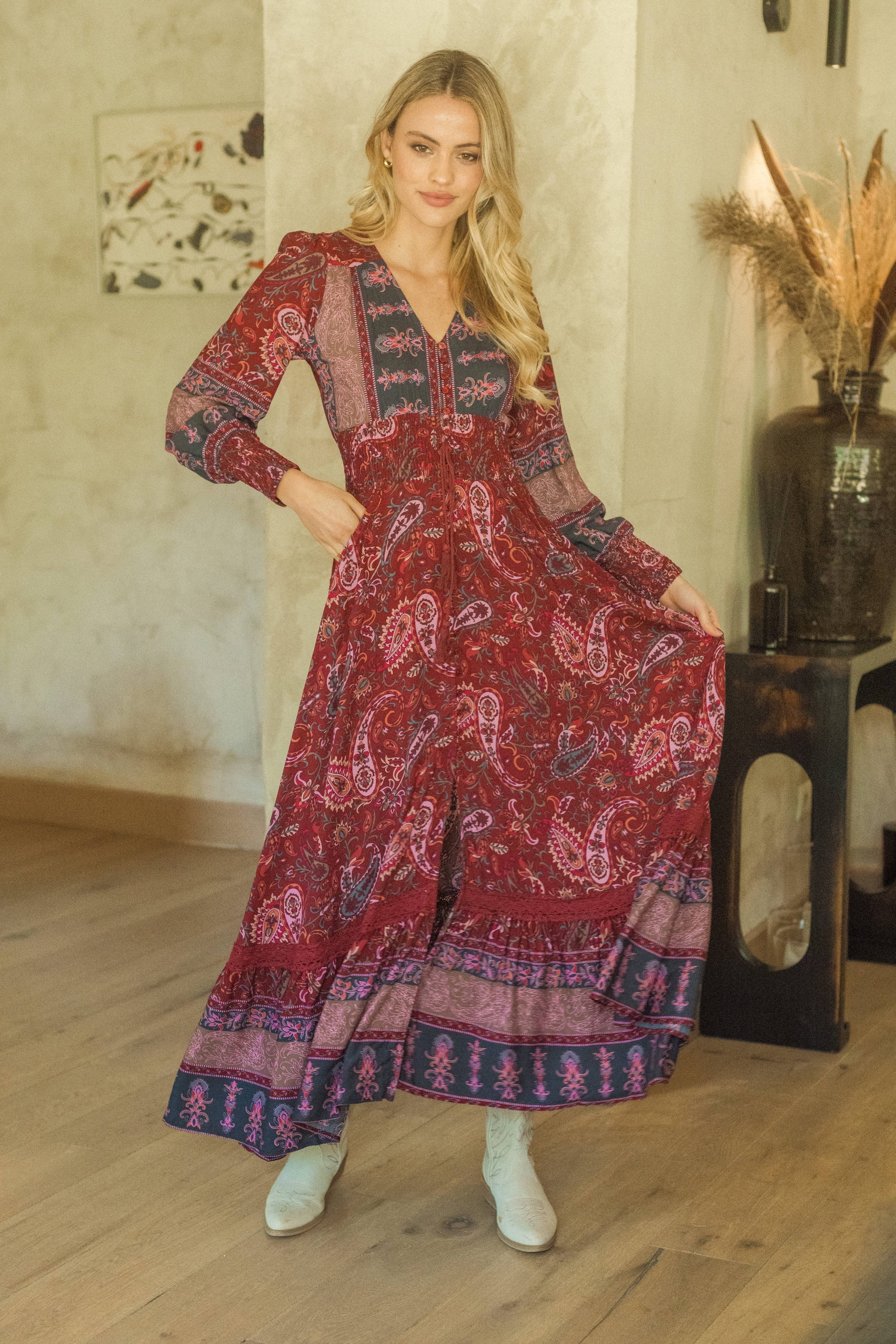 SABRINA MAXIKLEID MIT SADIES-PRINT Jaase