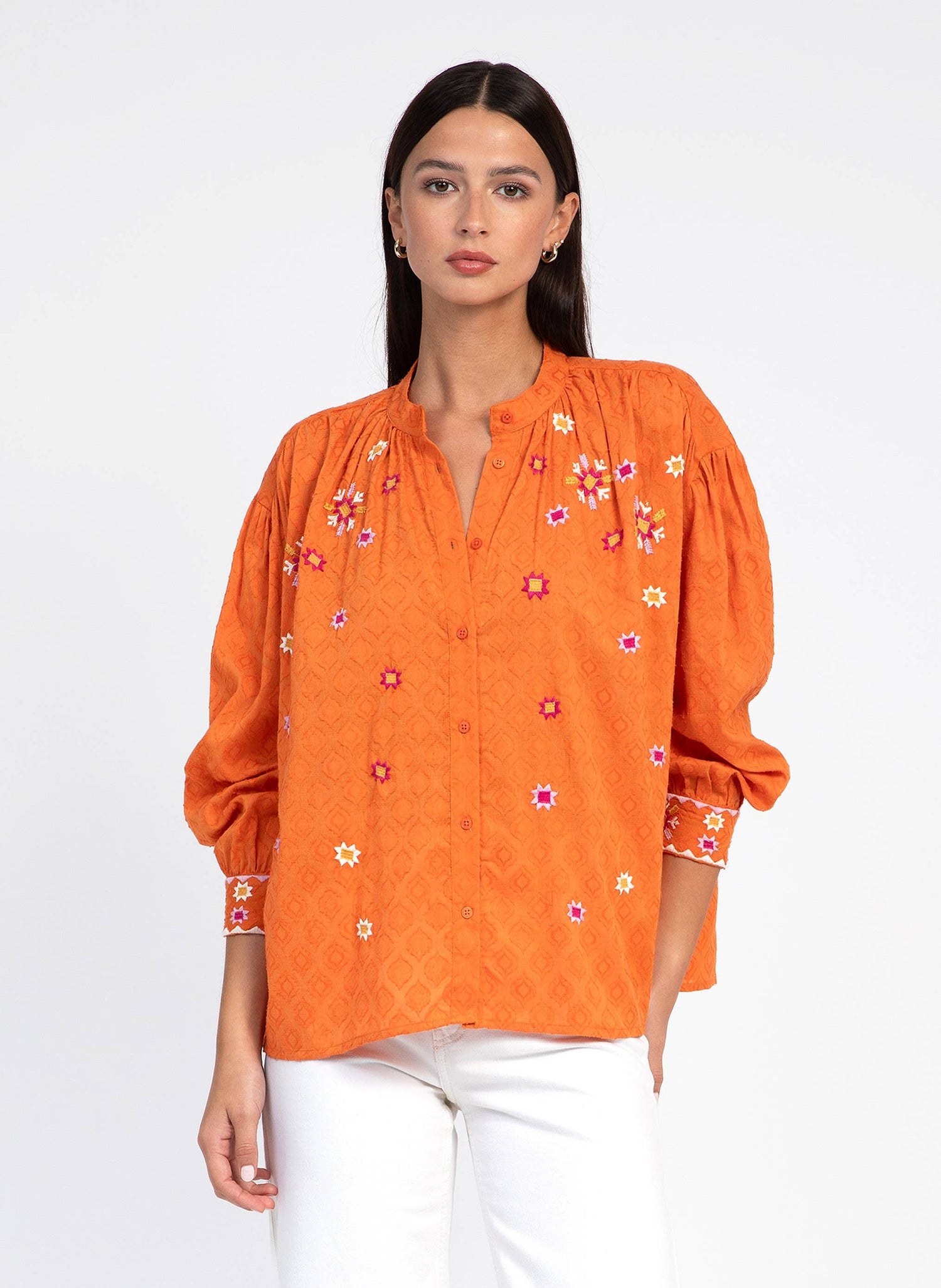 SOULIA orangefarbenes HEMD An&