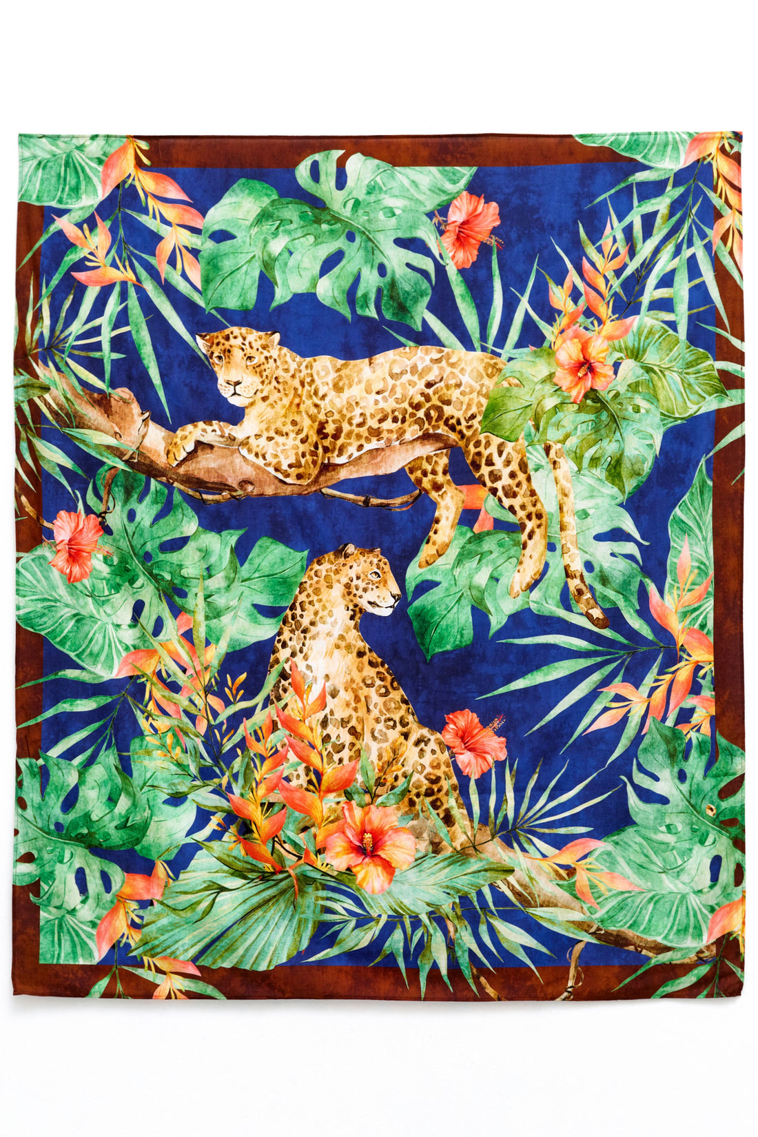Pareo „Jaguar Jungle“ – Tropischer Traum in Blau oder Bordeaux Frollein Herzblut