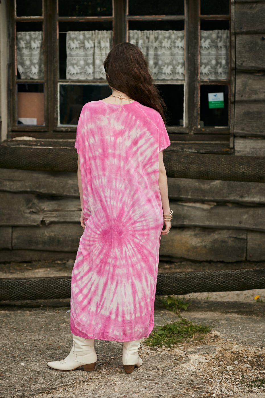 Entdecke das Lange Mercerisierte Kleid im Batiklook: Ein Hauch von Farbe und Eleganz Frollein Herzblut