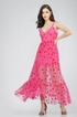 Poppy Maxi Dress - Pink Hearts Lace & Beads