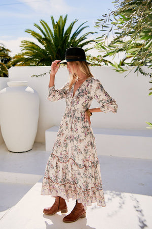 Jaase  - Soul Print  Palmer Maxi Kleid Frollein Herzblut