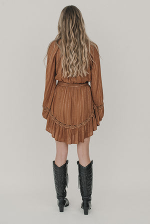 Boho Isa Minikleid brown Piti Cuiti
