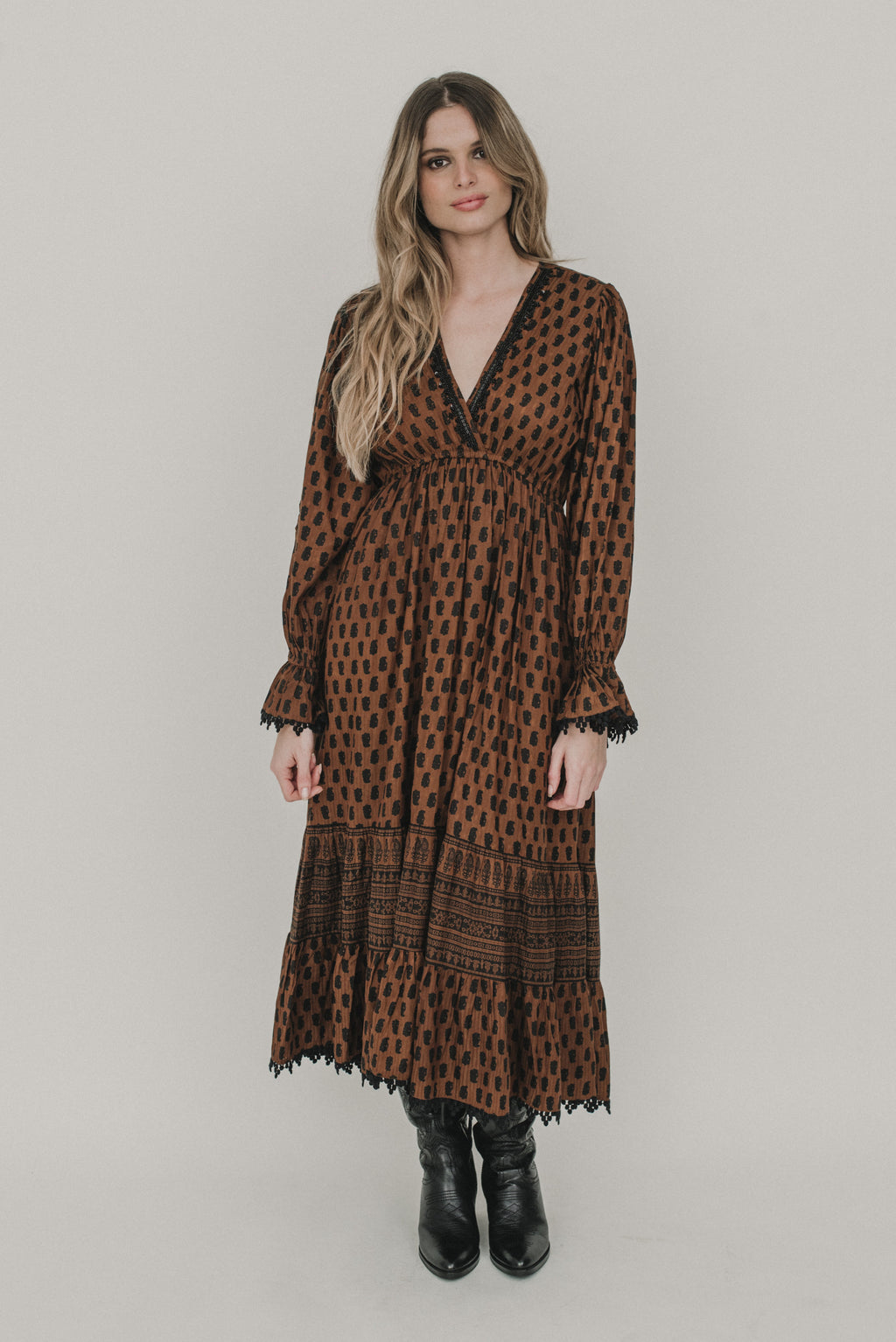Indira Boho Maxikleid braun Piti Cuiti