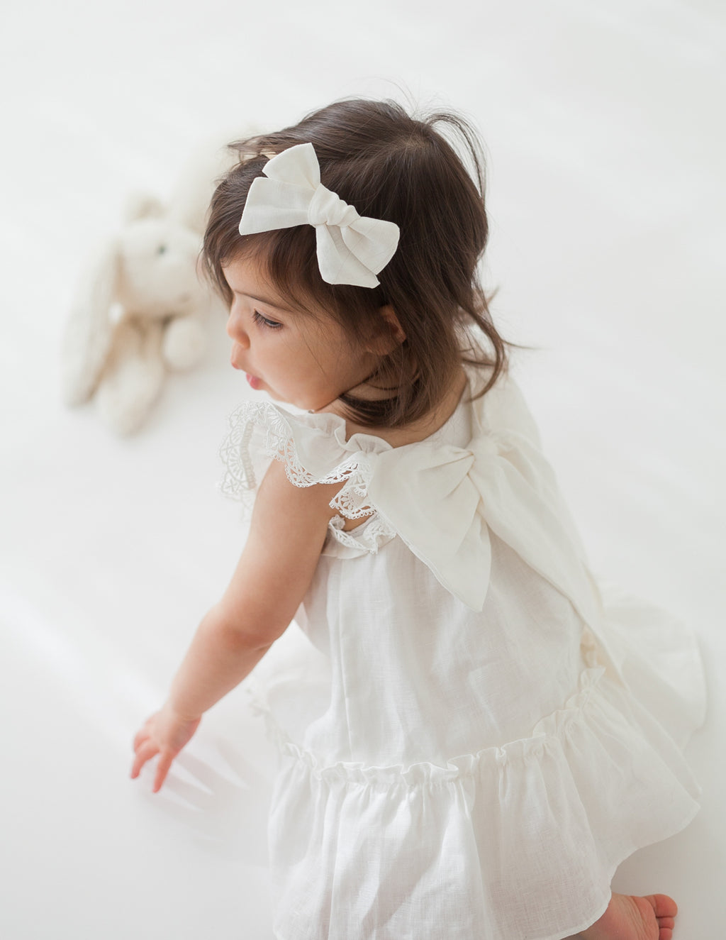 Leinenkleid Everly - Warm White Karibou