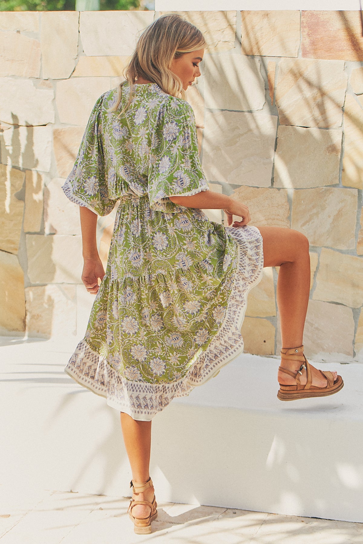 Jaase Mojito Print Jasmine Midi Kleid Jaase Australia