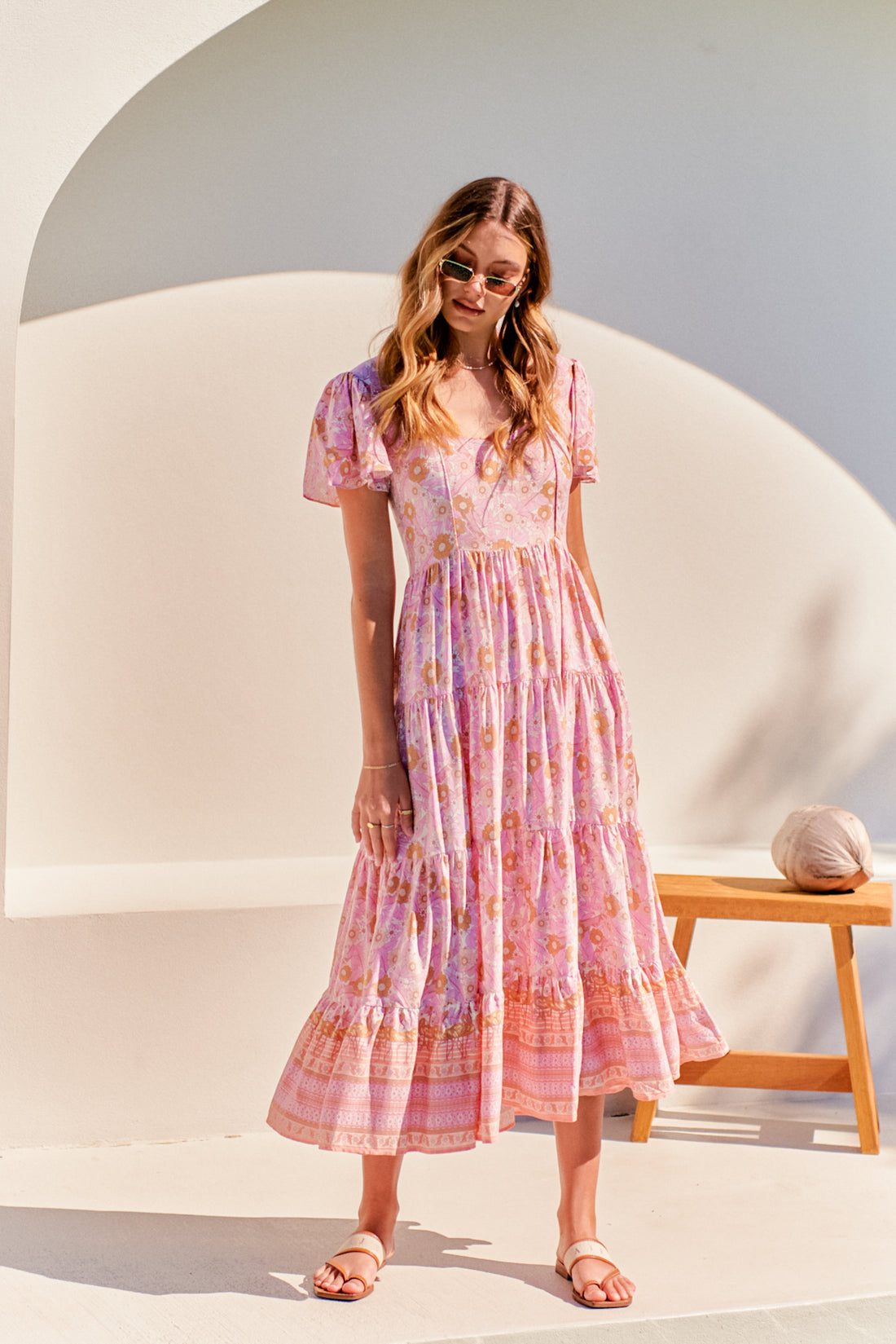 Jaase Pink Flamingo Wonderland Midikleid Jaase Australia