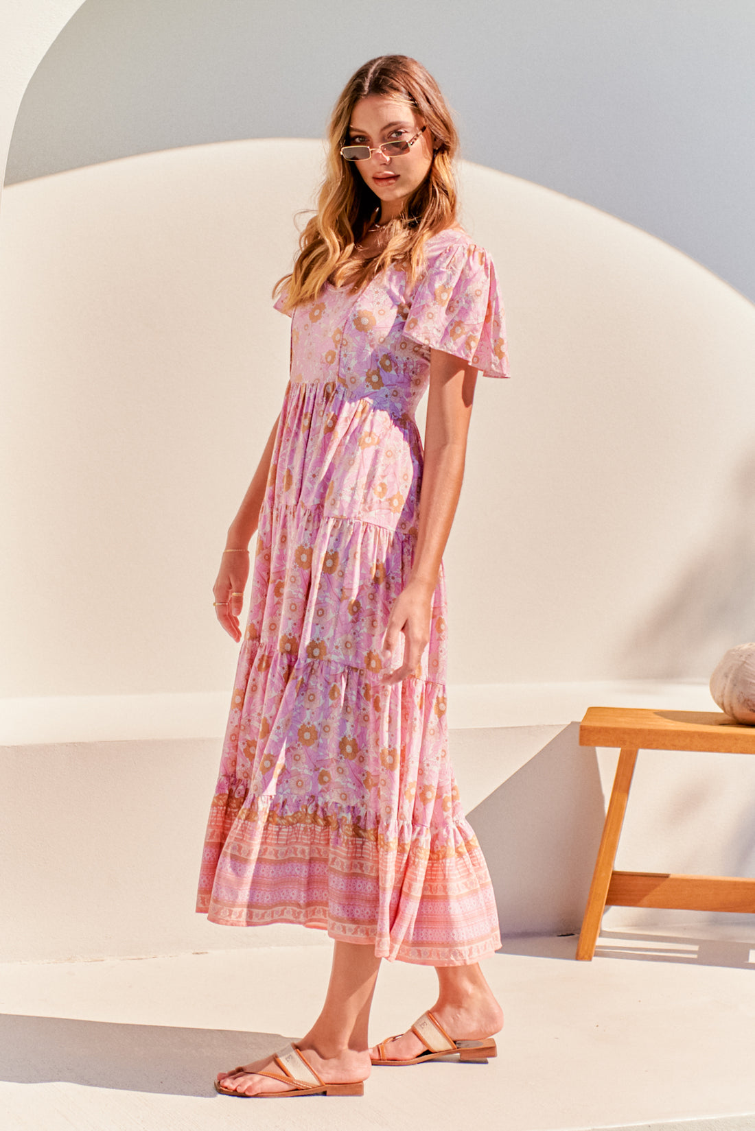 Jaase Pink Flamingo Wonderland Midikleid Jaase Australia