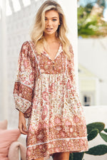 Jaase Flower Fields Print Adela Kleid Jaase