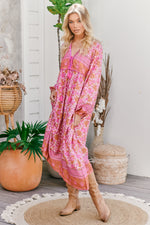 Jaase Dahlia Print Penelope Midi Kleid Jaase