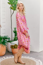 Jaase Dahlia Print Penelope Midi Kleid Jaase