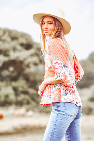 Jaase Fleur Print Sunnyside Top Jaase