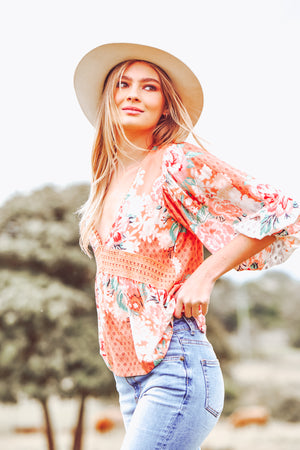 Jaase Fleur Print Sunnyside Top Jaase