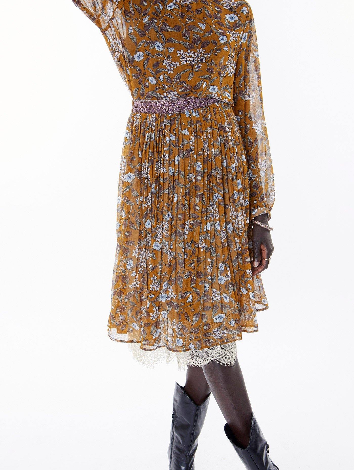 Chiffonrock mit Blumenprint Meisie