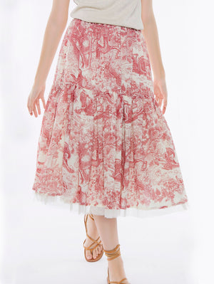 Zauberhafter Rock mit TOILE DE JOUY" Print Meisie