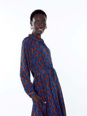 Kleid mit geometrischem Print - Frollein Herzblut
