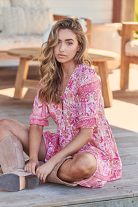 Leena Print Finch Minikleid Jaase Australia