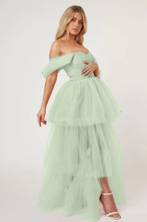 Sydney Maxi Dress - Mint Lace & Beads