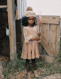 Charlotte Baskenmütze aus Wolle mit Kunstbommel - Ecru Karibou